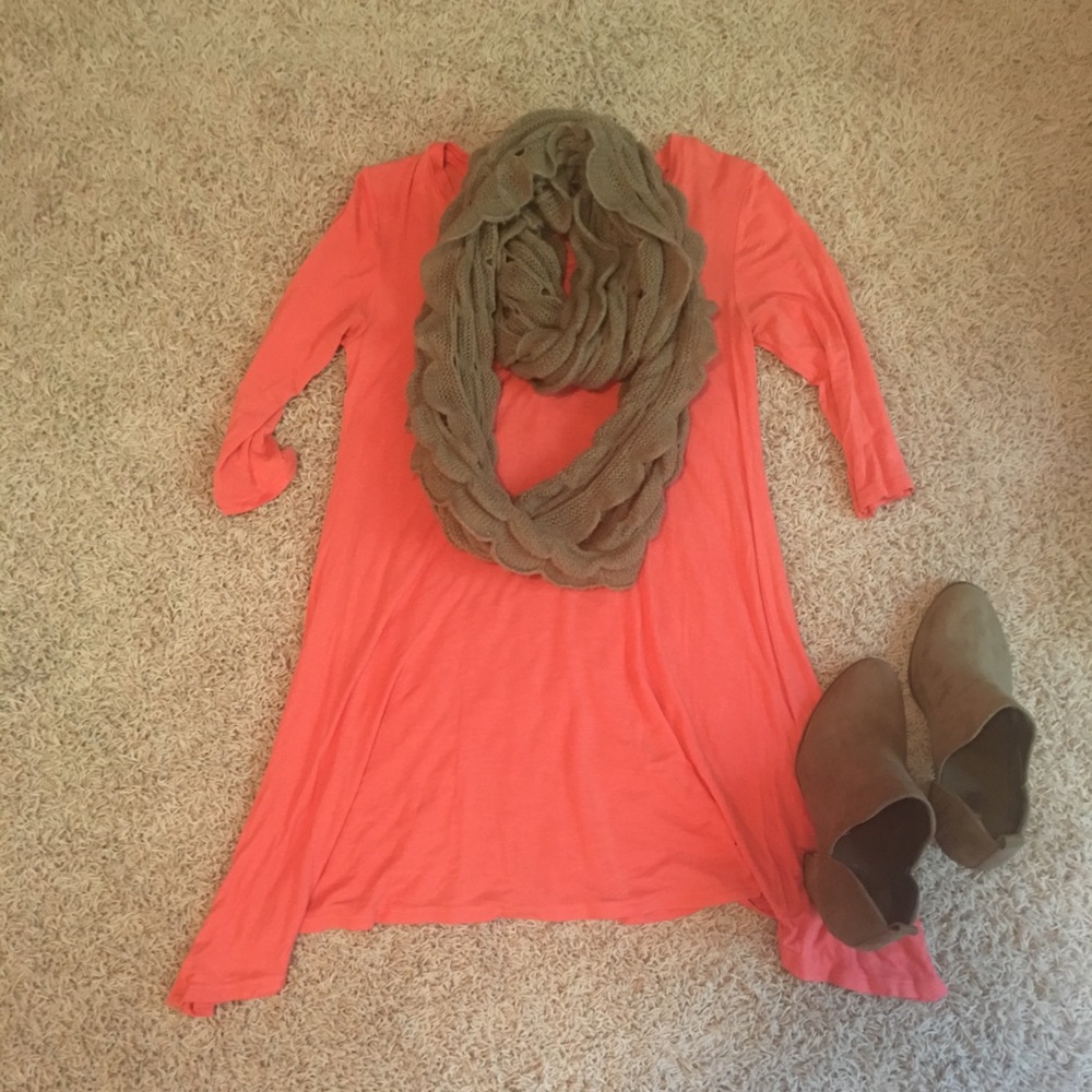 Juniors dress / top - coral - juniors size M